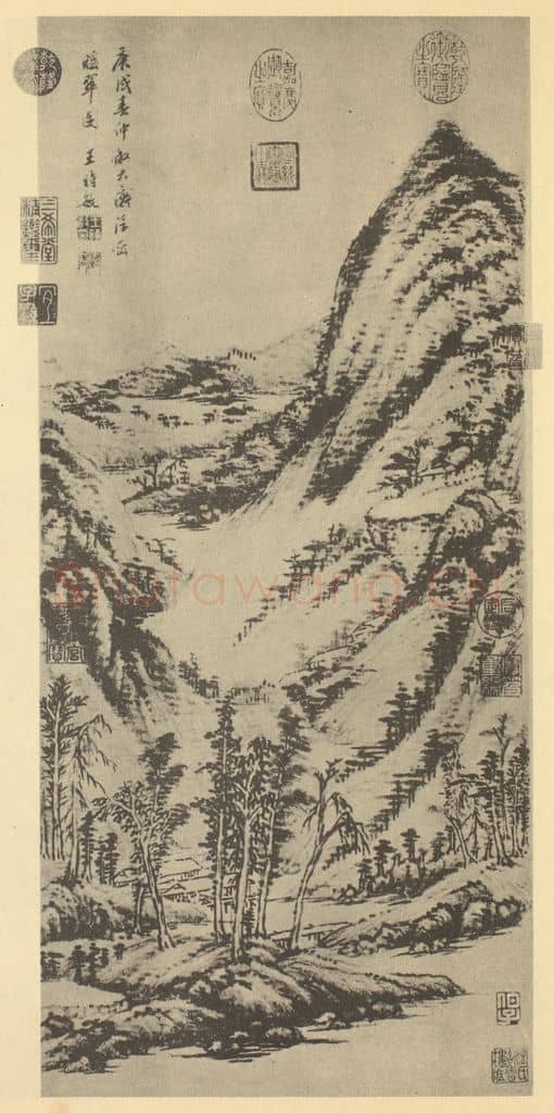 清 王时敏《山水轴(十一)》国画作品