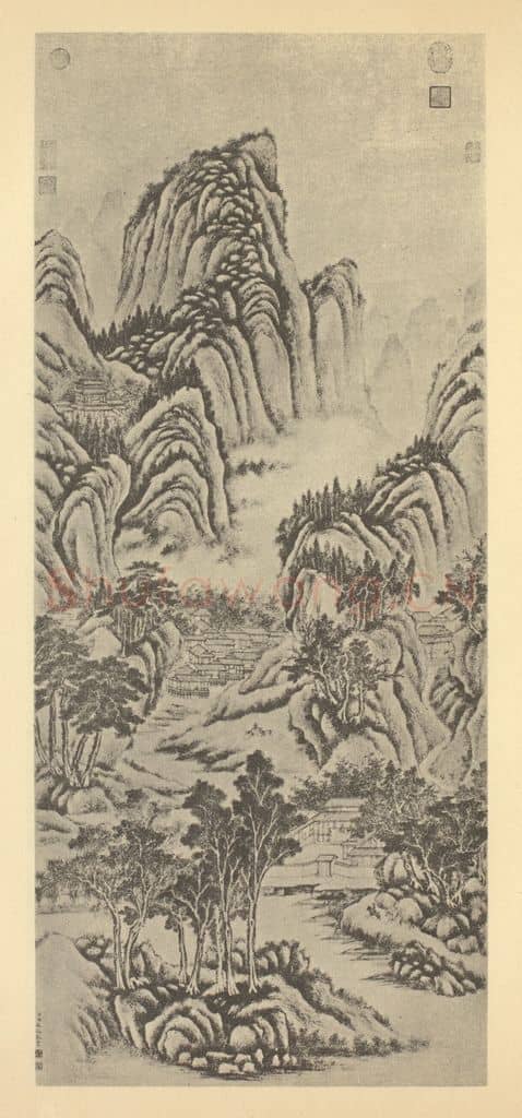 清 永瑢《山水轴(一)》国画作品