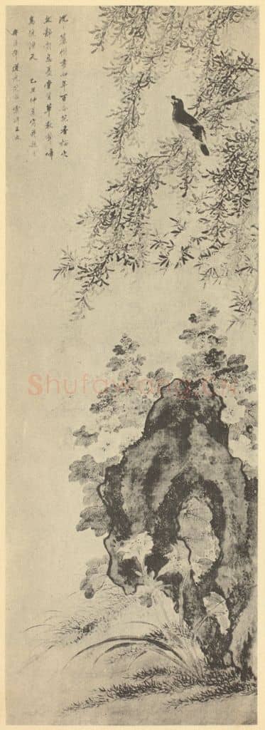 清 王武《画花鸟》国画作品
