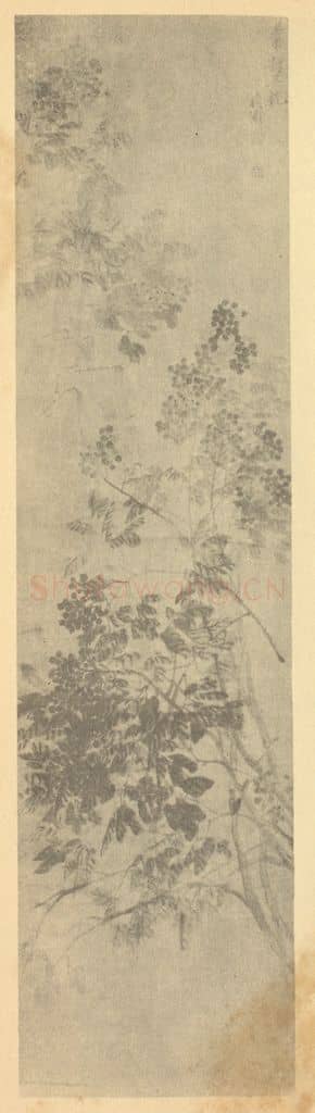 清 吴昌硕《华封三祝图》国画作品