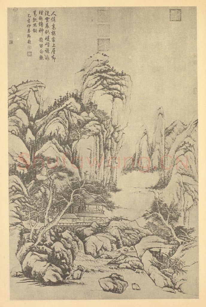 清 张宗苍《山水轴（七）》国画作品