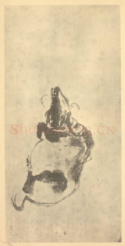 清 蒋璋《卧牛》国画作品