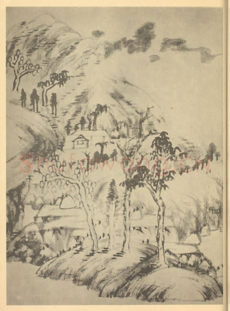 清 朱耷《山水图(十三)》国画作品