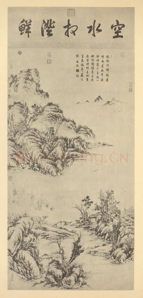 清 董邦达《山水轴(五)》国画作品