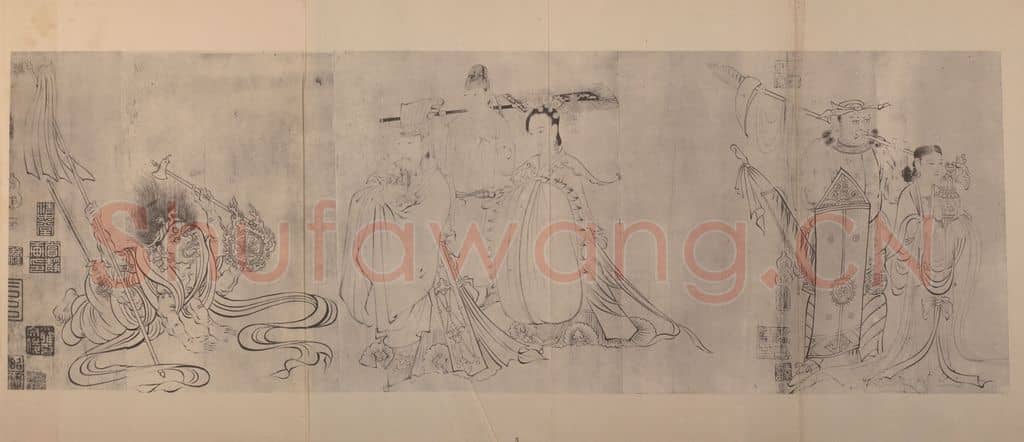 唐 吴道玄《送子天王图（三）》国画作品