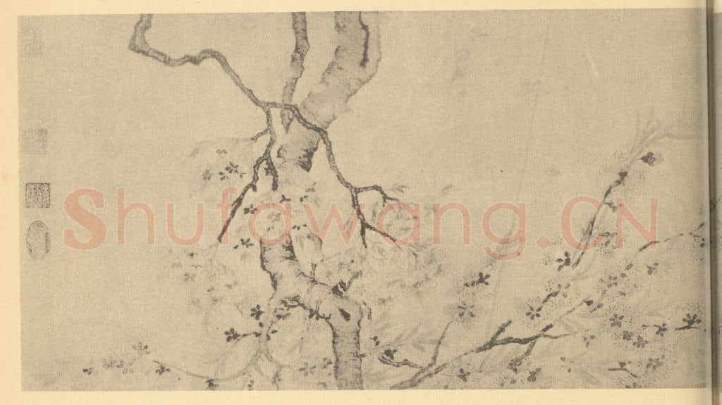 明 张灵《桃花(一)》国画作品