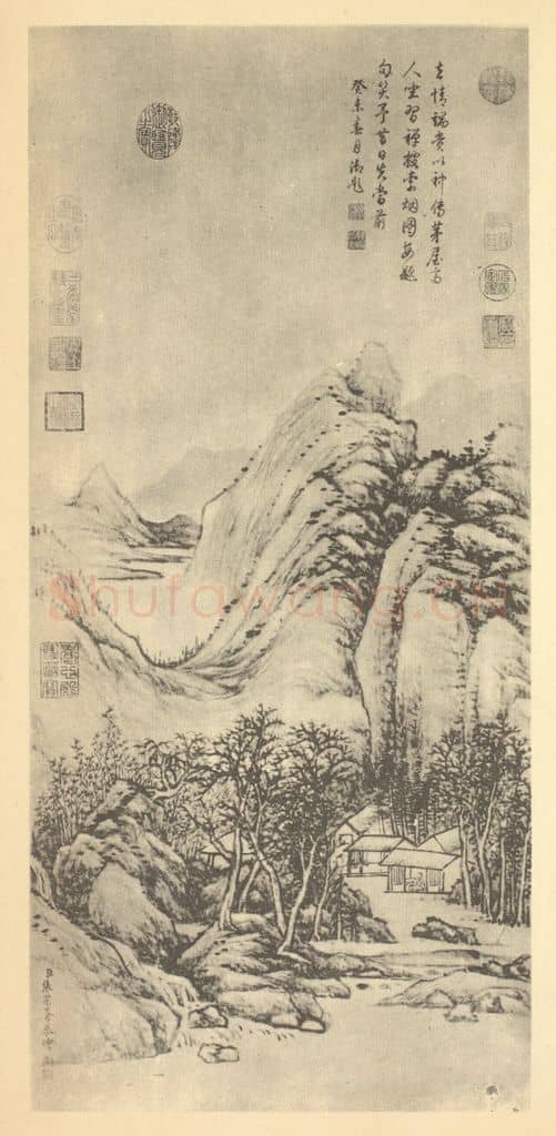 清 张宗苍《山水轴（四）》国画作品
