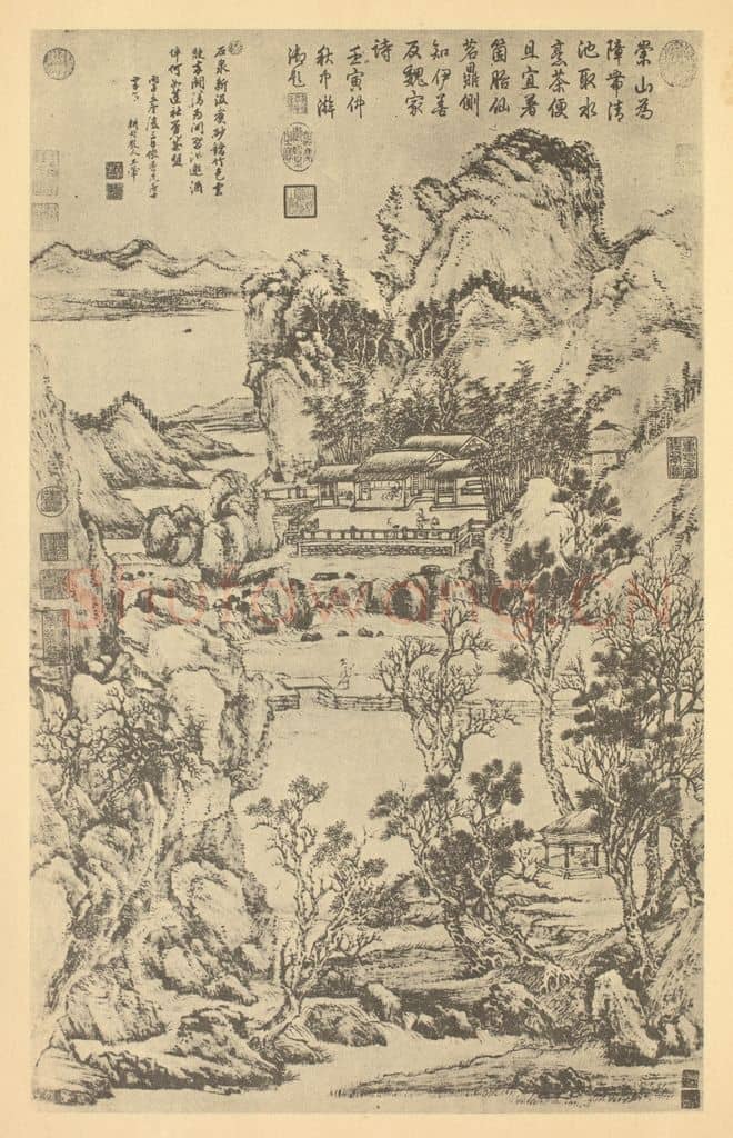 清 王翚《山水轴(三)》国画作品