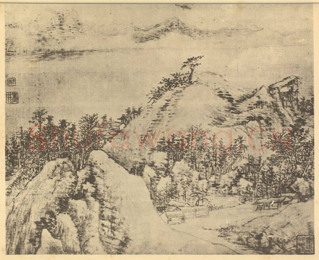 清 吴历《山水图（二十一）》国画作品