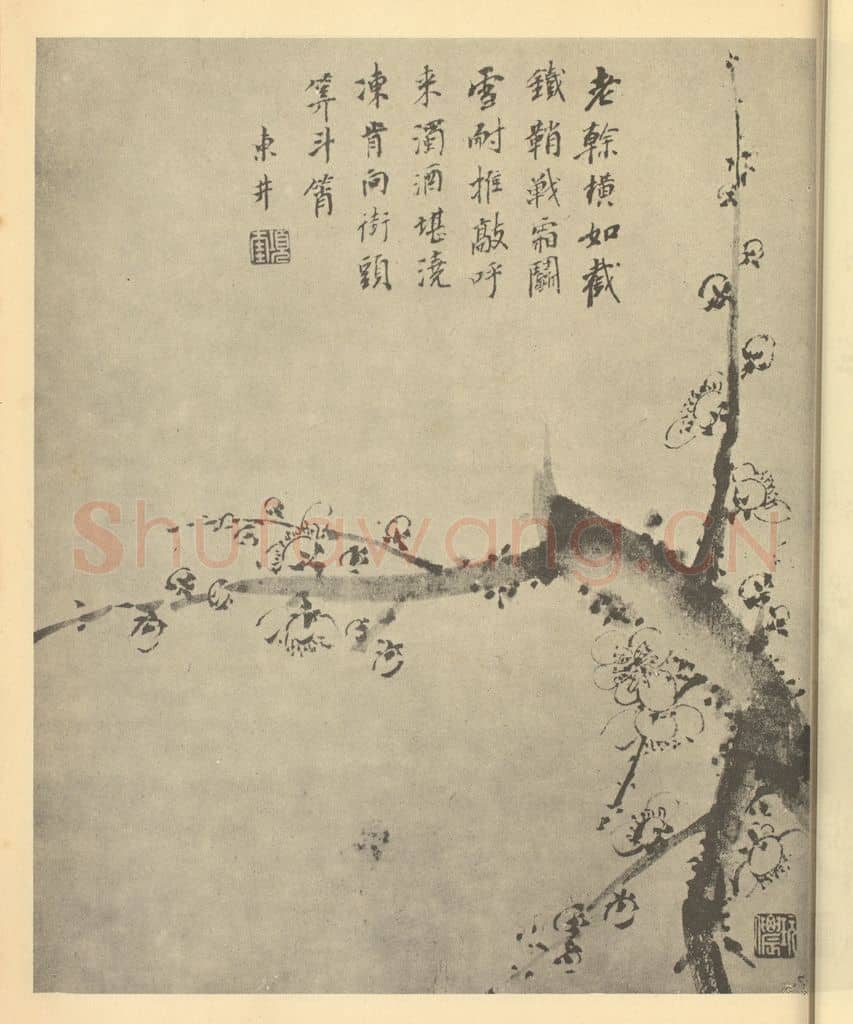 清 项奎《梅花》国画作品
