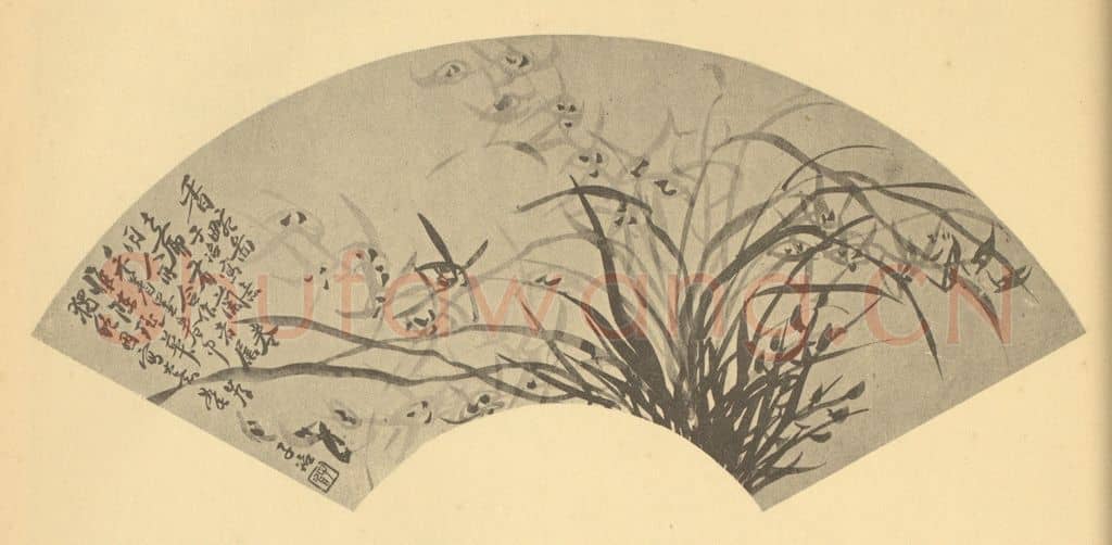 清 瞿应绍《兰》国画作品