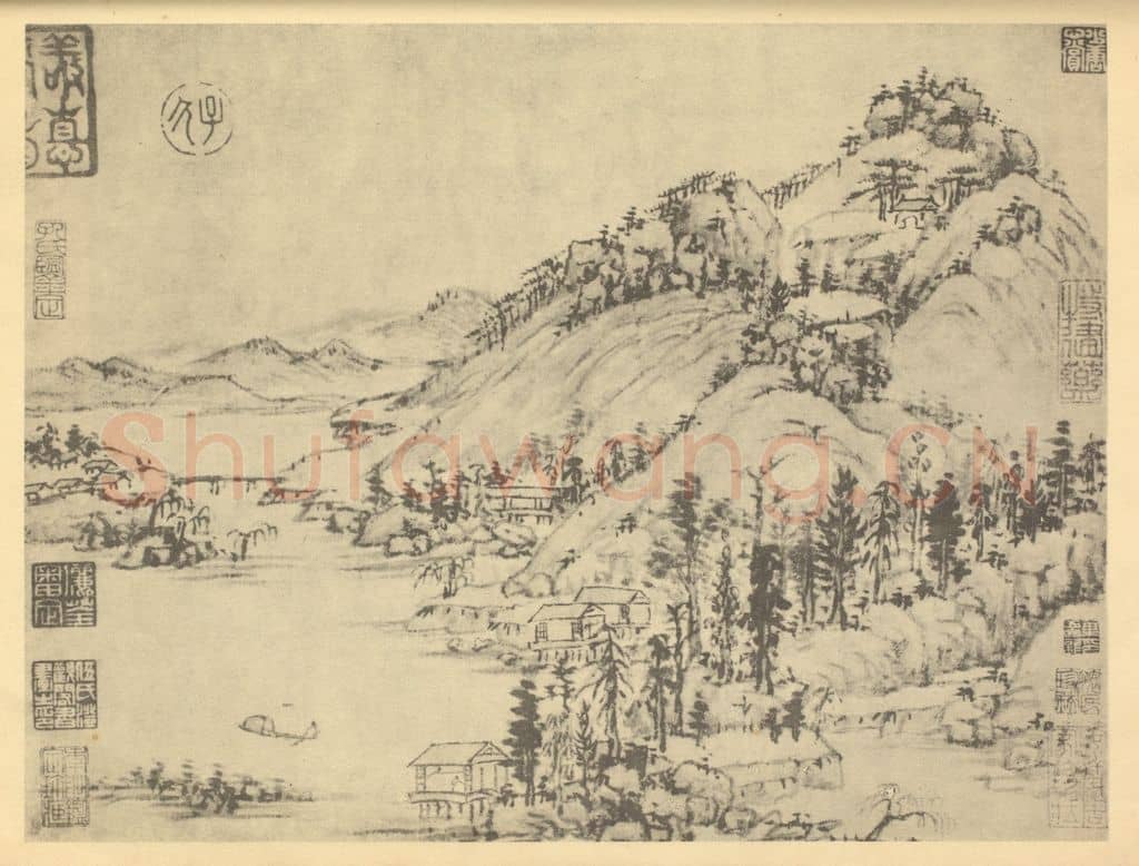 元 黄公望《山水图》国画作品