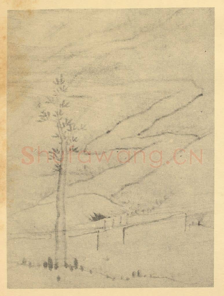 清 龚贤《画山水法（十九）》国画作品