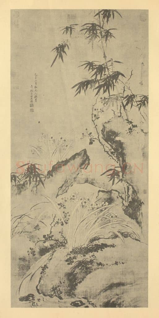 清 蒋廷锡《水仙》国画作品