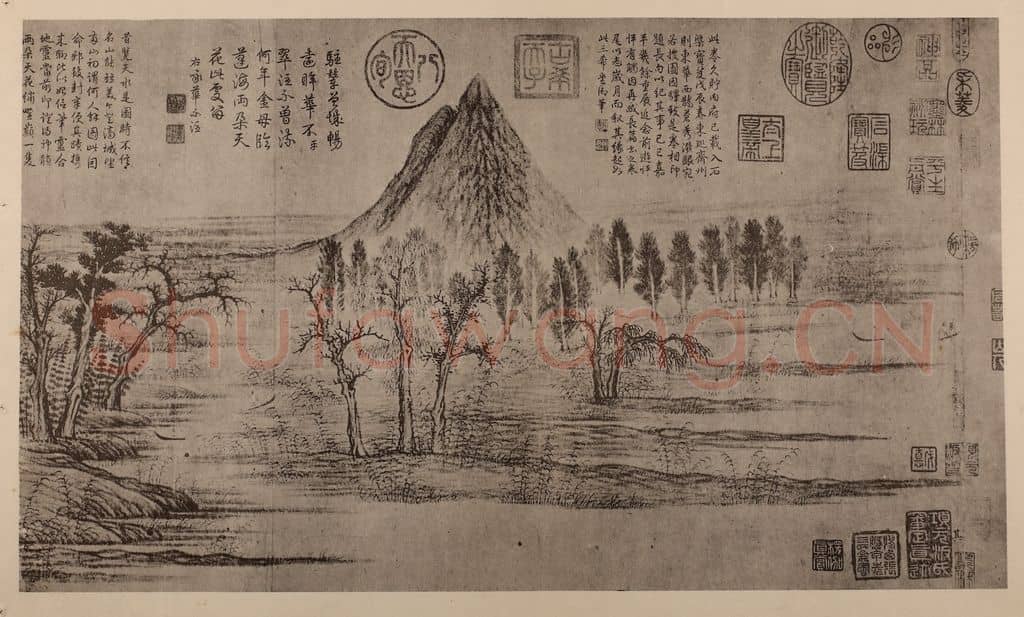 元 赵孟俯《鹊华秋色图卷(一)》国画作品