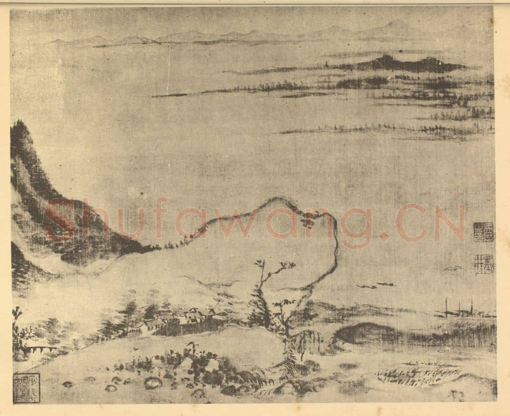 清 吴历《山水图(十四)》国画作品