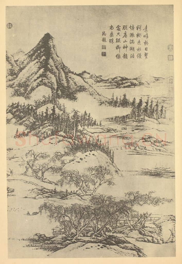 清 张宗苍《山水轴（六）》国画作品
