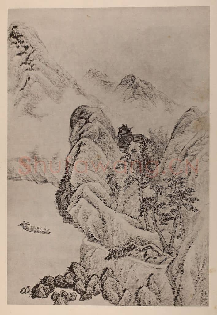 清 吴历《山水册(六)》国画作品