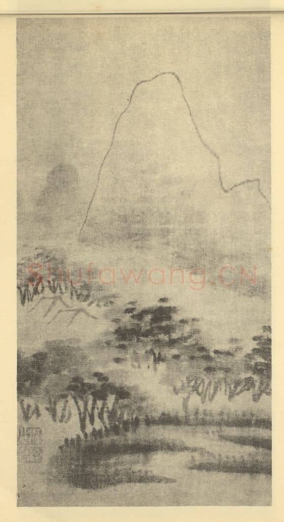 清 戴本孝《山水图(三)》国画作品