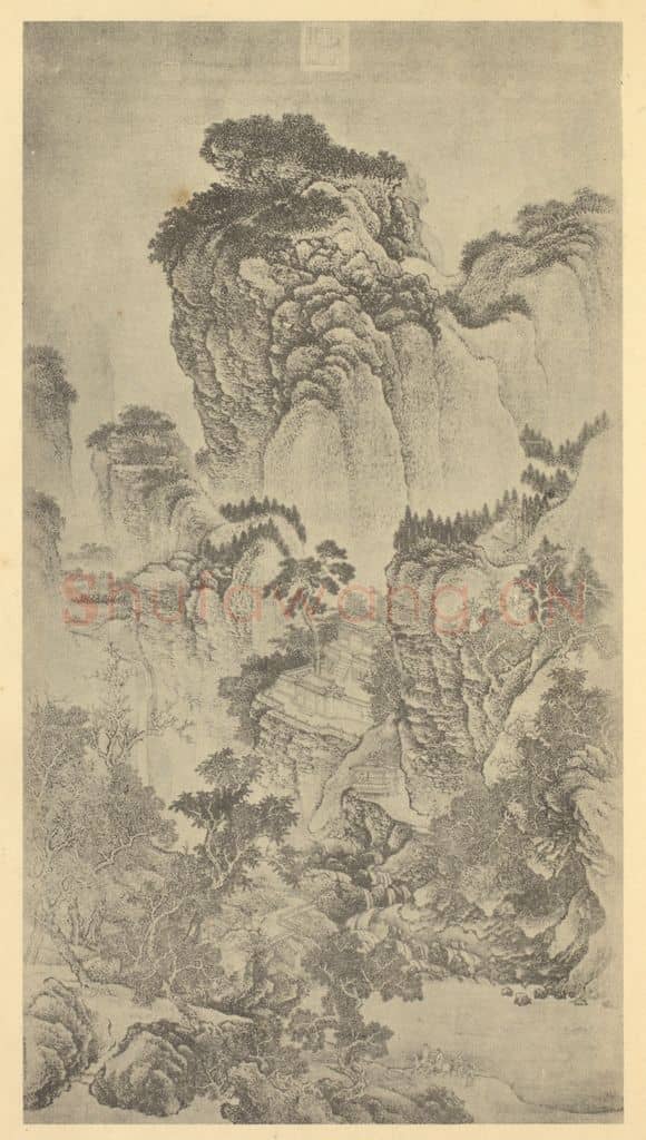 宋 江参《山水轴》国画作品