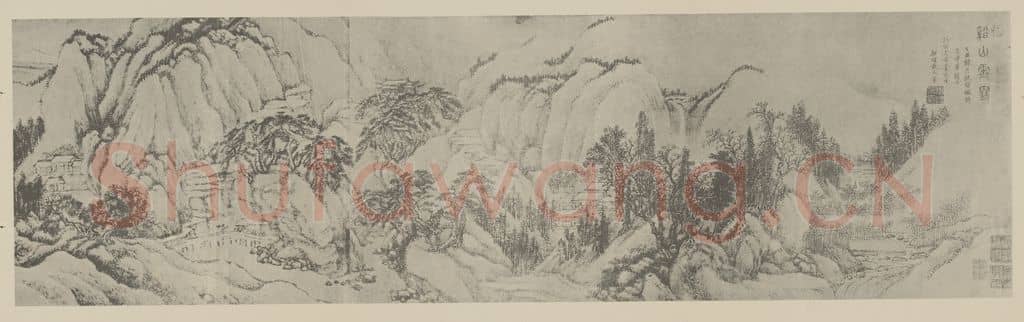 清 王翚《溪山霁雪图卷（一）》国画作品