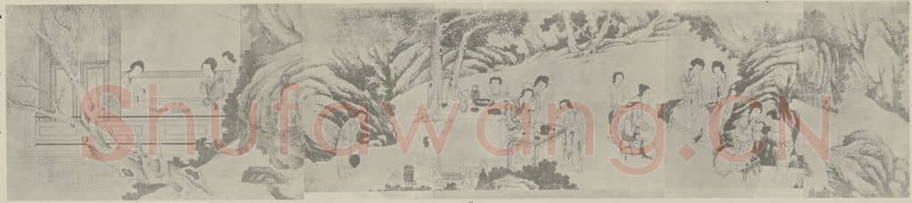 清 改琦《临仇十洲美人图卷(四)》国画作品