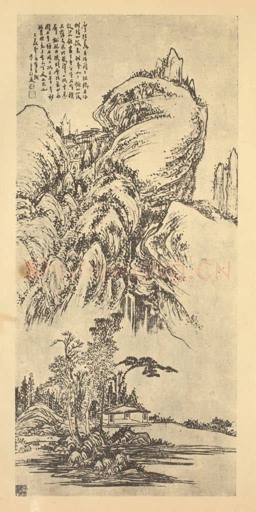明 程嘉燧《山水轴(五)》国画作品