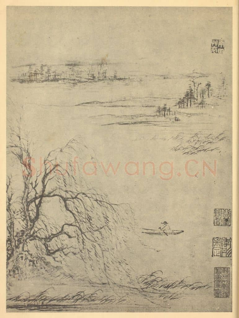 清 恽寿平《山水图(三十)》国画作品