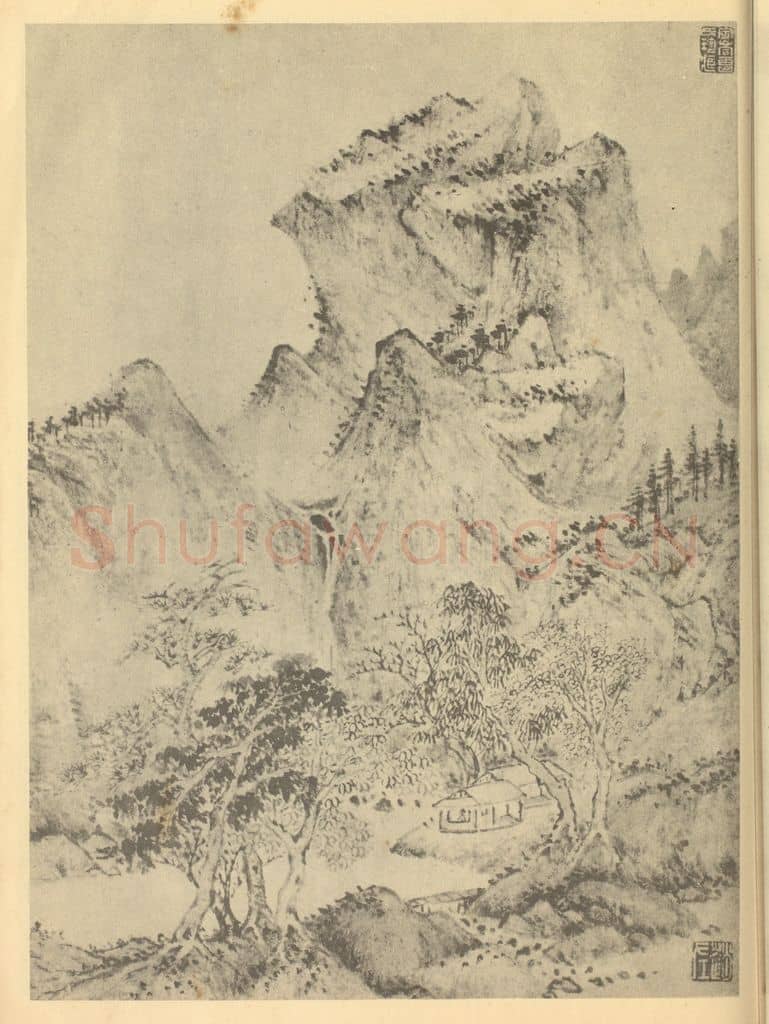 明 赵左《山水图（六）》国画作品