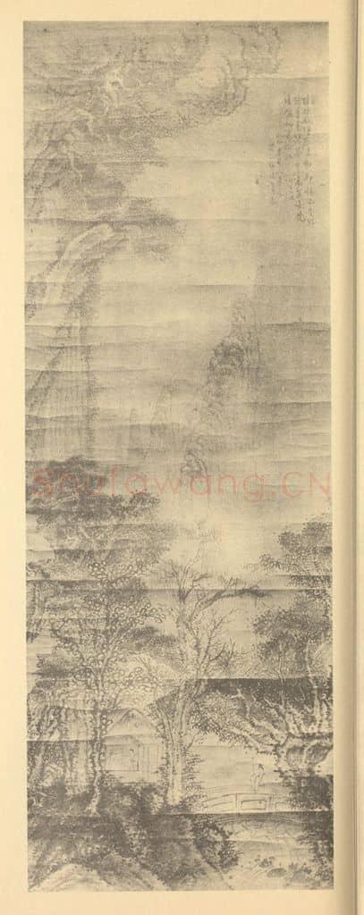 清 梅清《山水轴(一)》国画作品