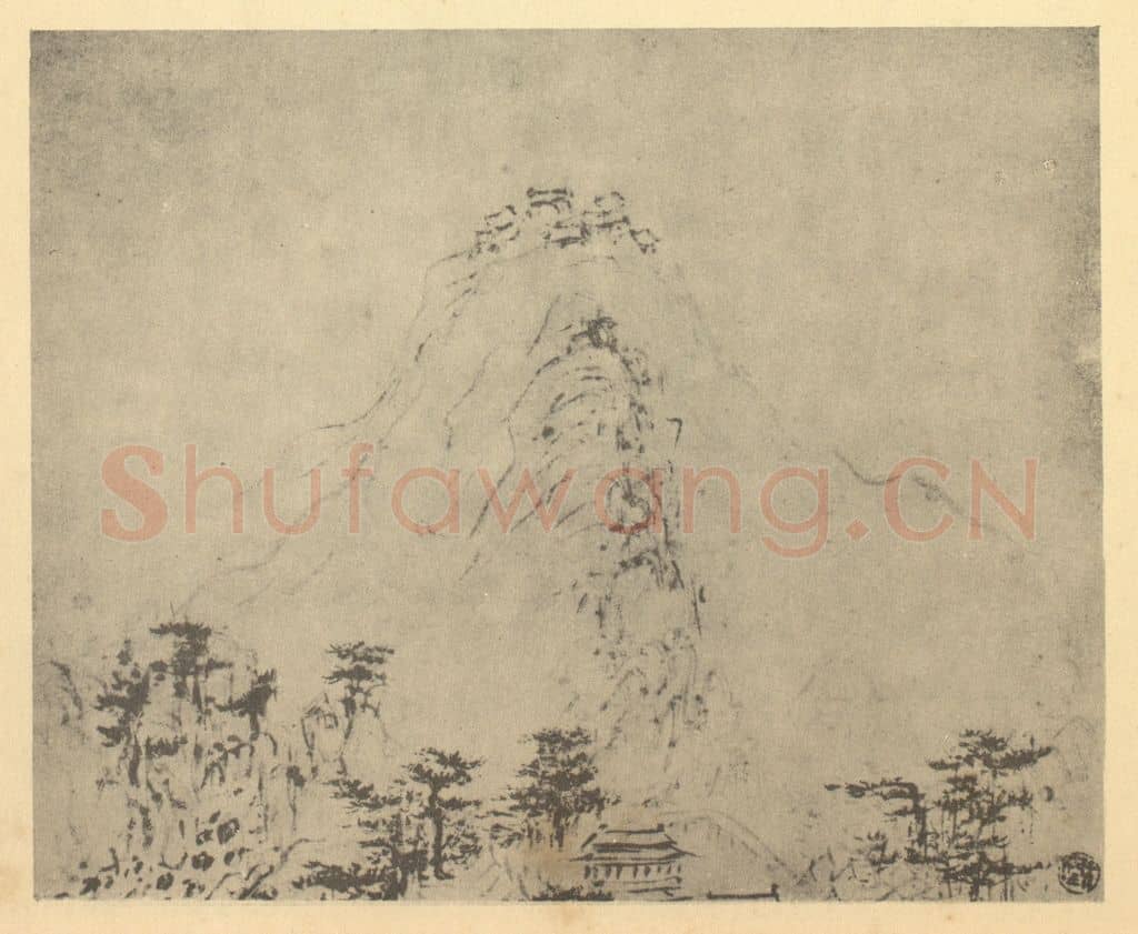 明 胡玉昆《山水图(二十)》国画作品