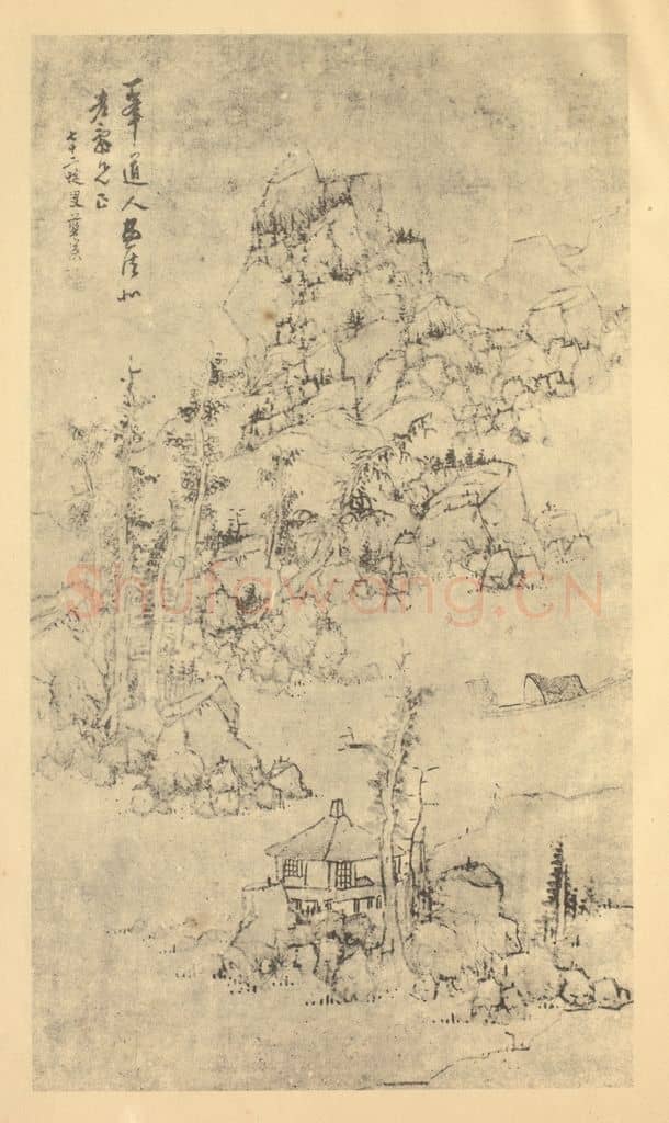 明 蓝瑛《山水轴(七)》国画作品