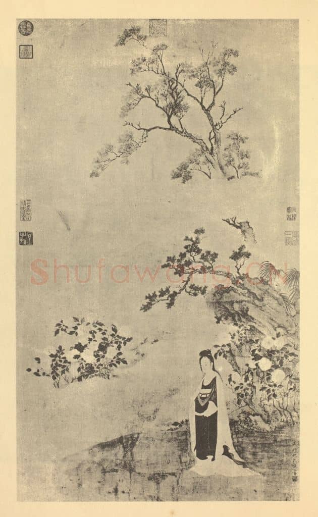 明 仇英《画唐人诗意》国画作品