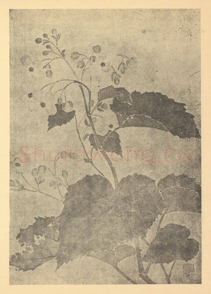 清 恽寿平《桂花》国画作品