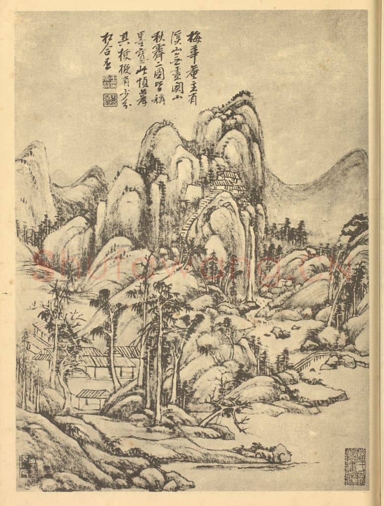 清 王原祁《山水图(三十一)》国画作品