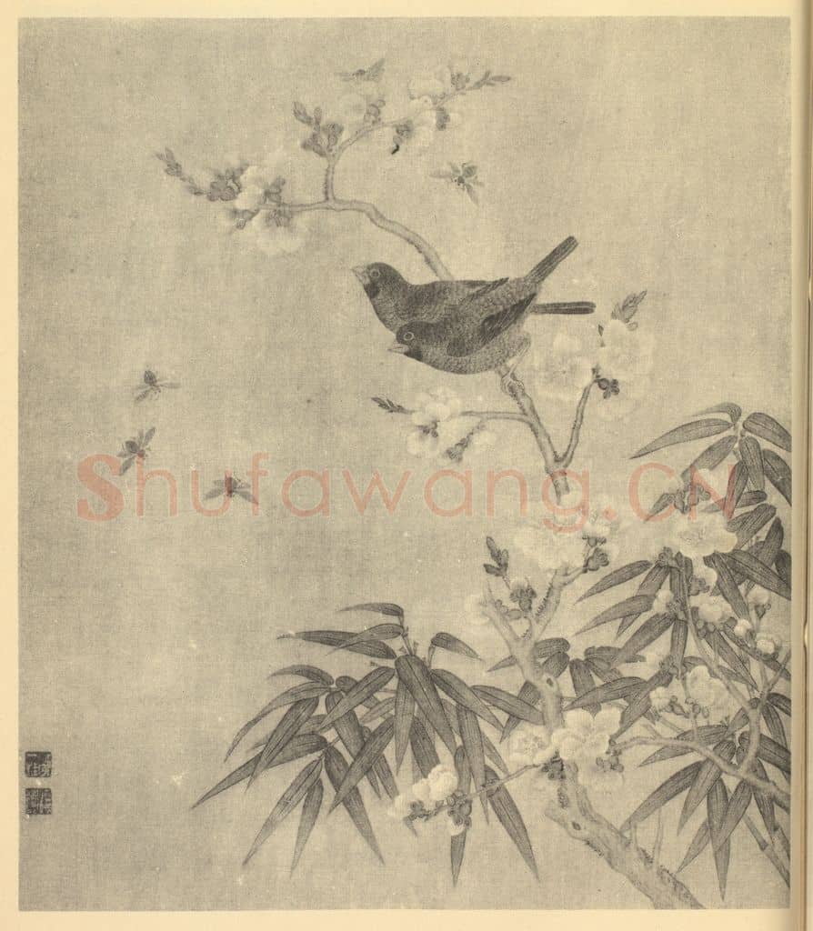 清 邹一桂《花鸟图(三)》国画作品