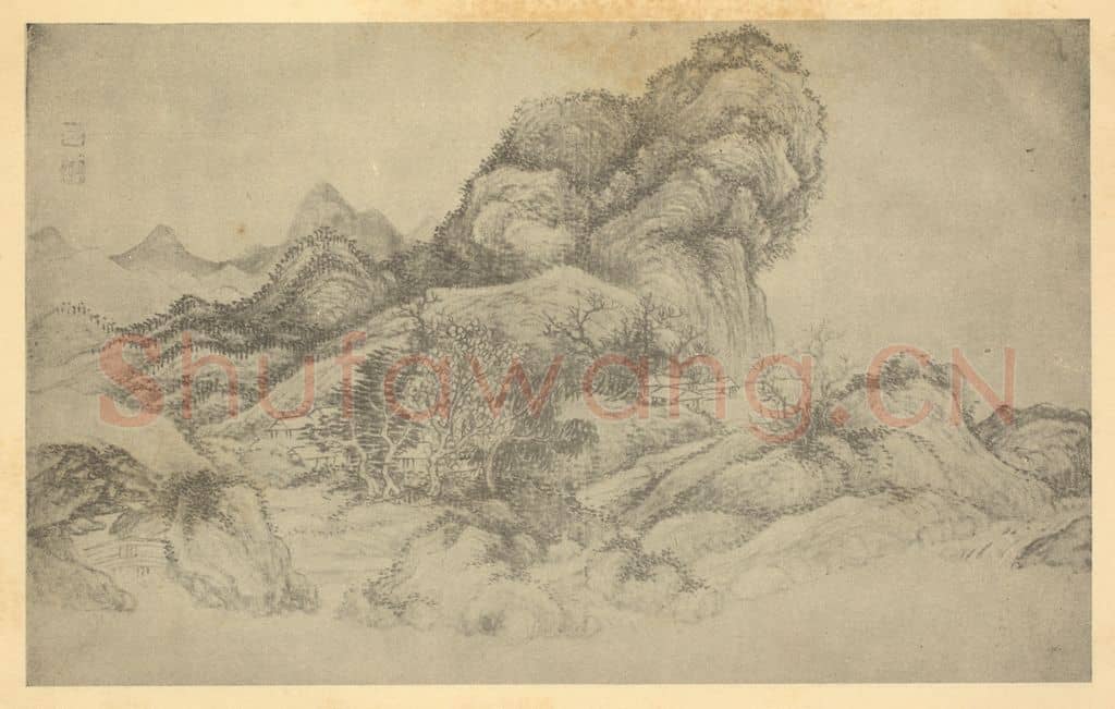 清 恽寿平《山水图(九)》国画作品