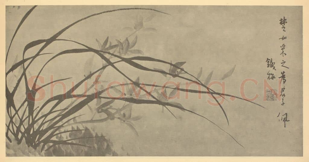 清 胡璋《兰》国画作品