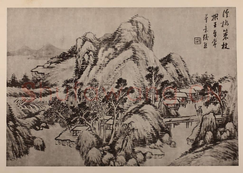 清 张熊《山水册(二)》国画作品