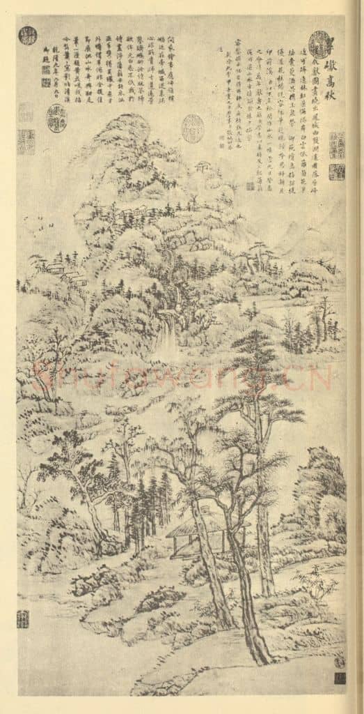 清 张鹏翀《山水轴(一)》国画作品