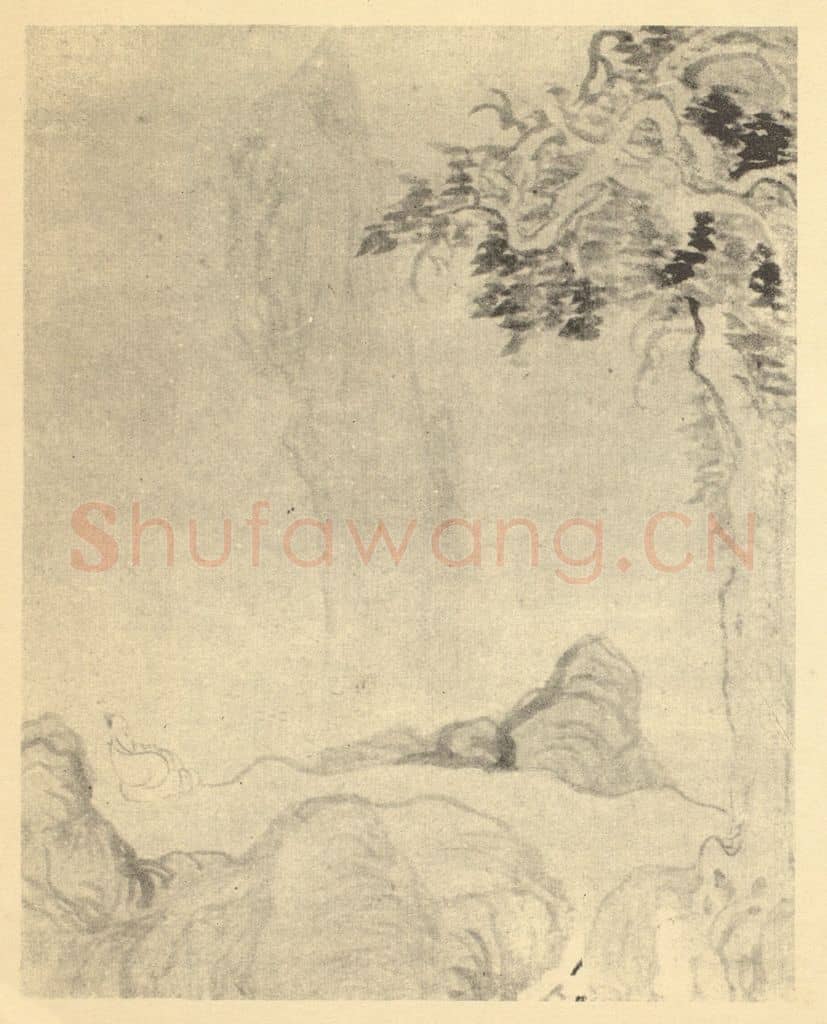 明 张风《山水图(三)》国画作品
