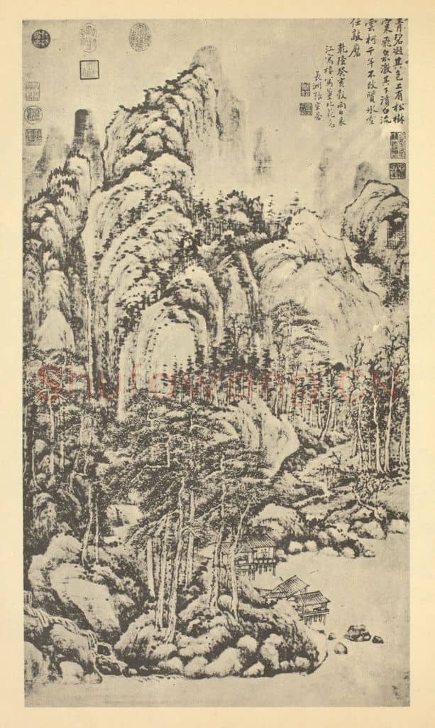 清 张宗苍《山水轴(一)》国画作品