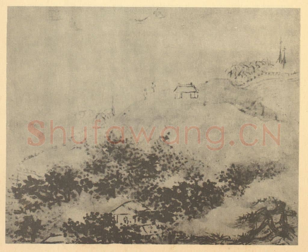 明 胡玉昆《山水图（十四）》国画作品