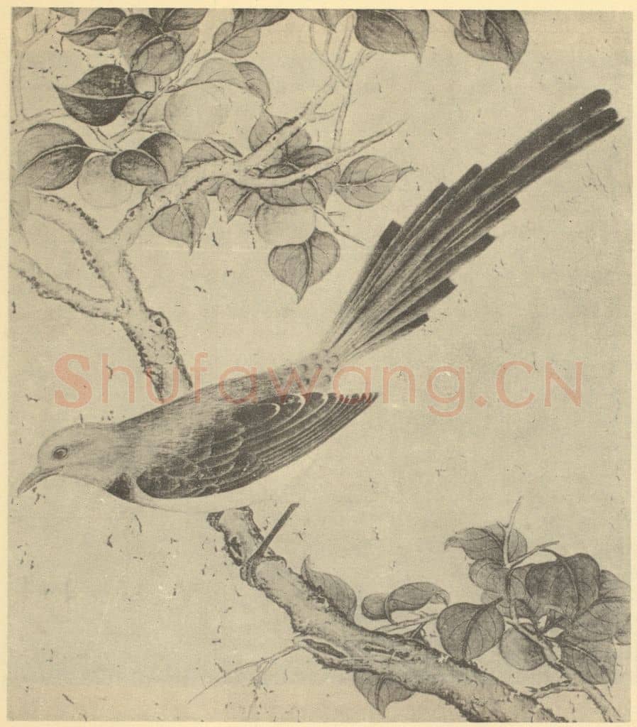 清 蒋廷锡《翎毛图(一)》国画作品