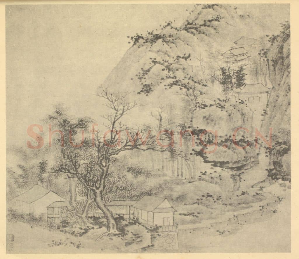清 高岑《山水图(二)》国画作品