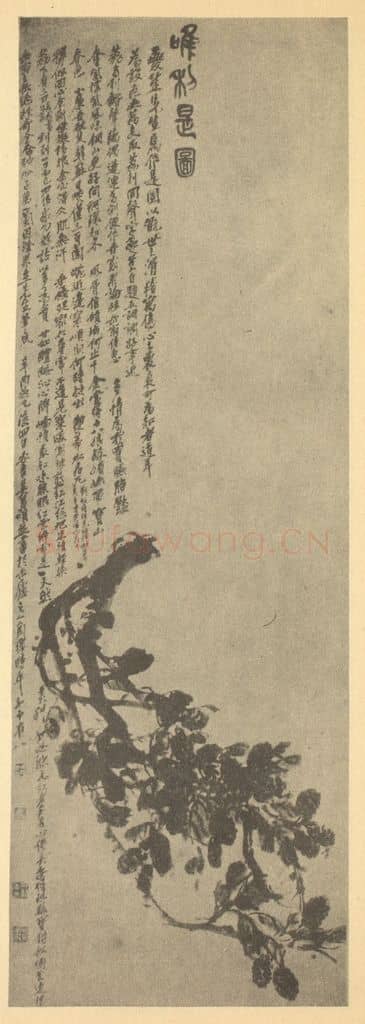 清 吴昌硕《荔枝》国画作品