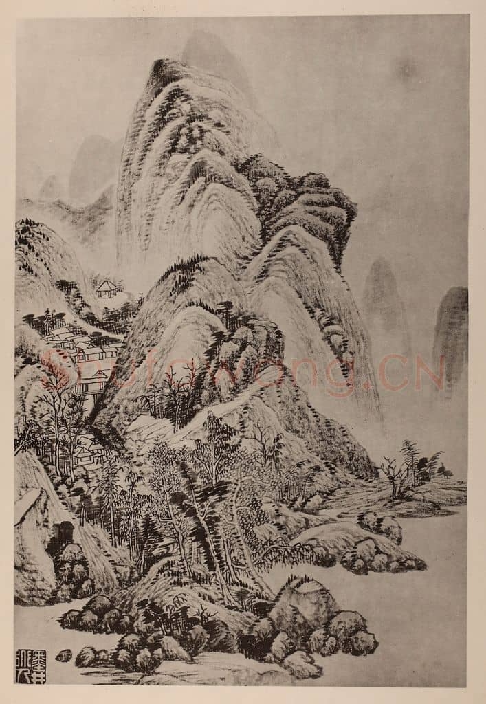清 吴历《山水册(八)》国画作品