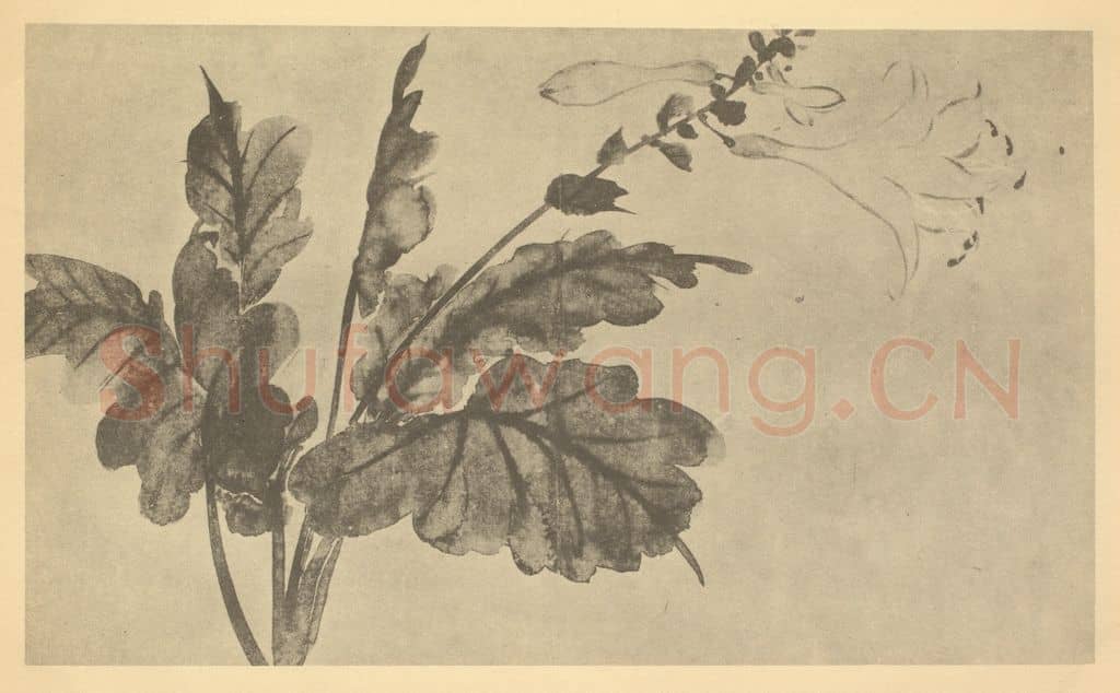 清 吴熙载《玉簪》国画作品