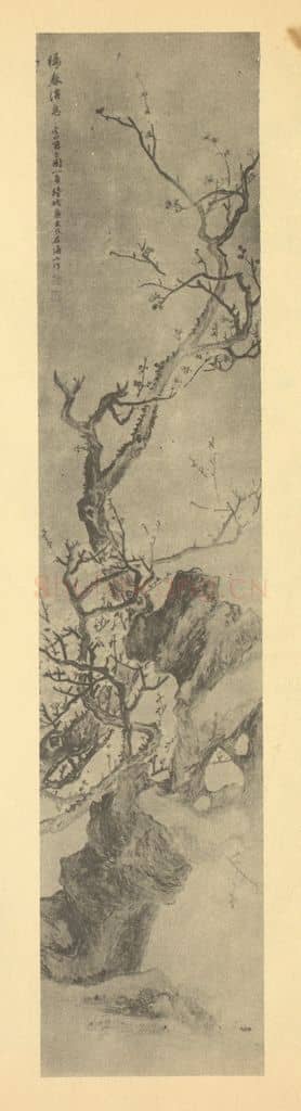 清 陆恢《梅花》国画作品