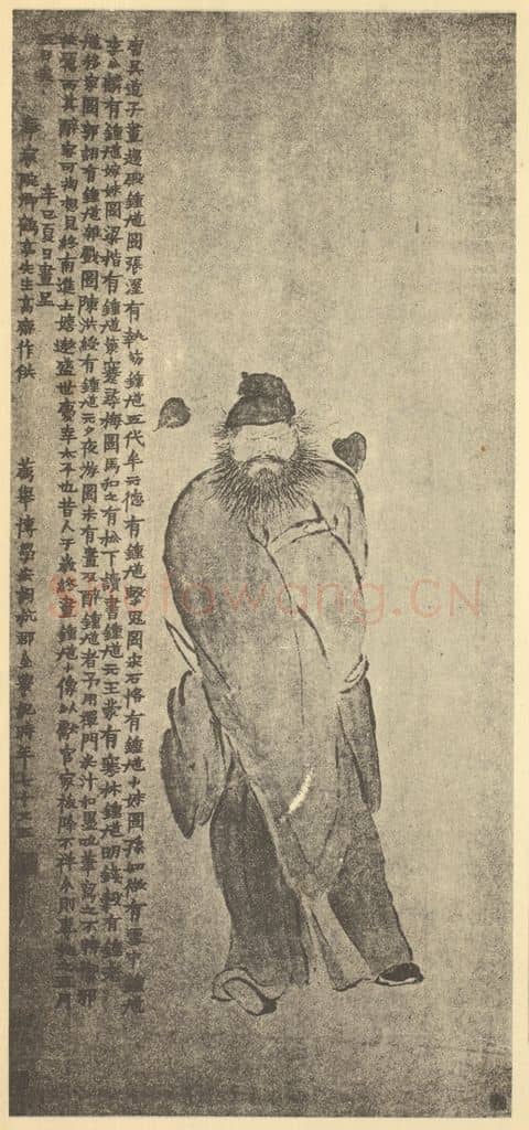 清 金农《画钟馗》国画作品